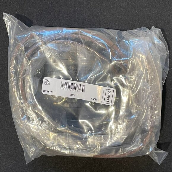 Brown Leather Belt 36" Large — Frye Flat Pin Buckle Classic - Picture 3 of 7